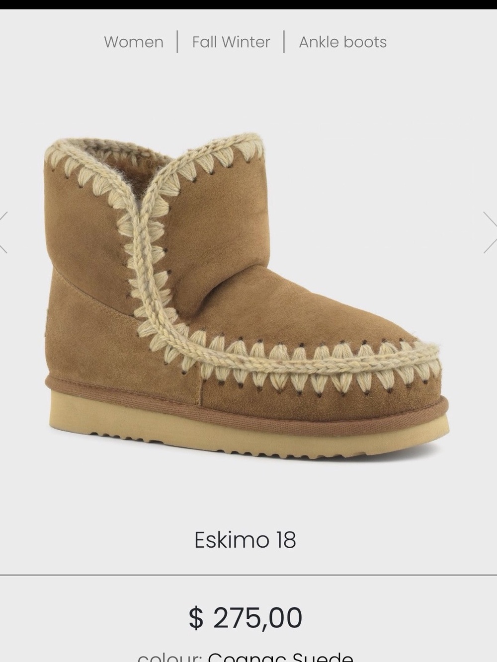 Mou Cognac Suede Ankle Boot with Contrast Stitching